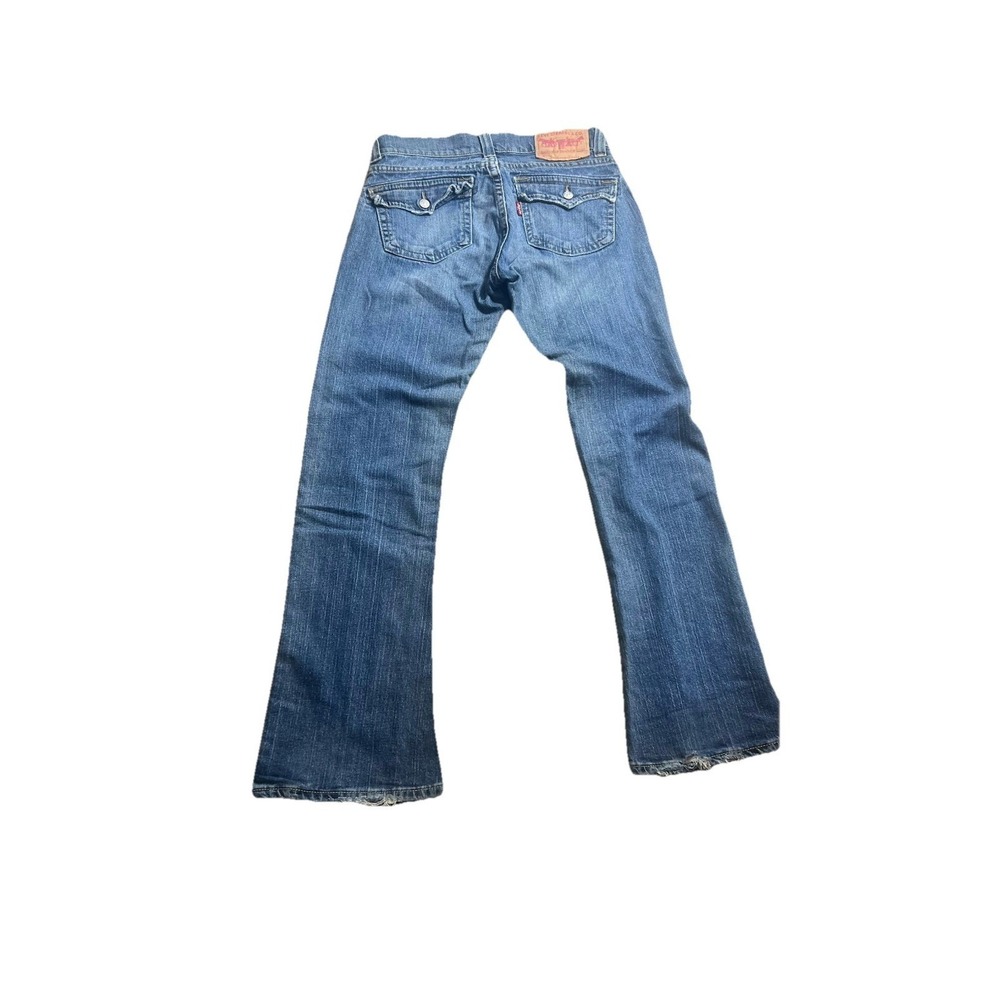 Levis 504 Slouch Flare Leg‎ Jeans Womens 9M Medium Wash Low Rise Flap Pocket Y2K